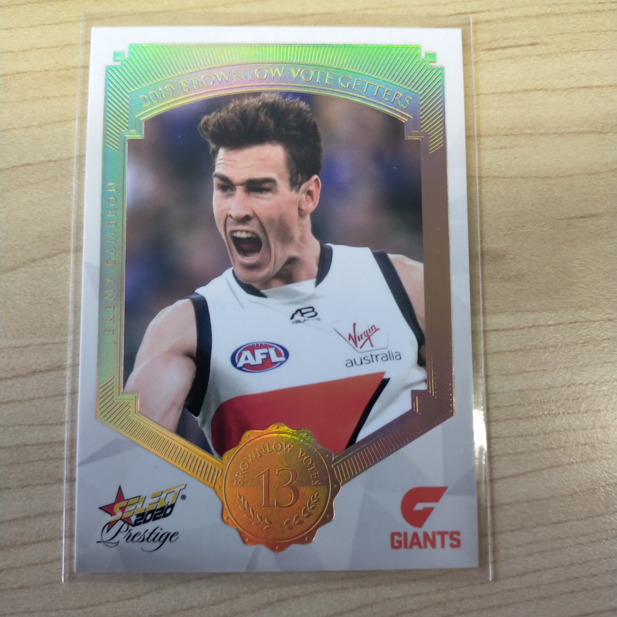 2020 Select Prestige Brownlow Vote Getters Jeremy Cameron GWS No. 058/80