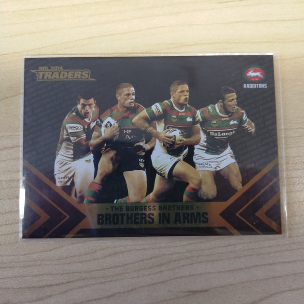 2014 NRL Trading Cards Brothers In Arms The Burgess Brothers B1 South Sydney Rabbitohs