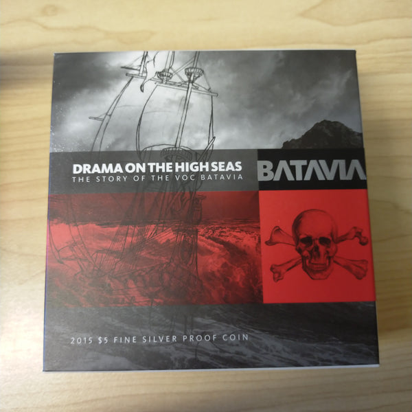 Australia 2015 Royal Australian Mint $5 Drama On The High Seas Batavia 1oz .999 Silver Proof Coin