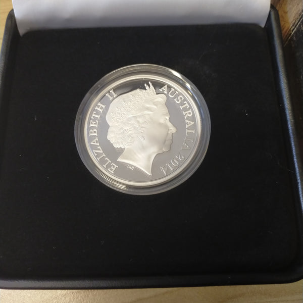 Australia 2014 Royal Australian Mint $1 Kangaroo Series H.L Richter 1oz .999 Silver Proof Coin