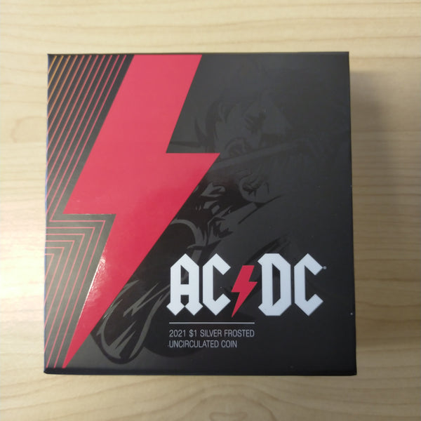 Australia 2021 Royal Australian Mint $1 AC/DC ACDC Rock Band 1oz .999 Frosted Silver Uncirculated Coin