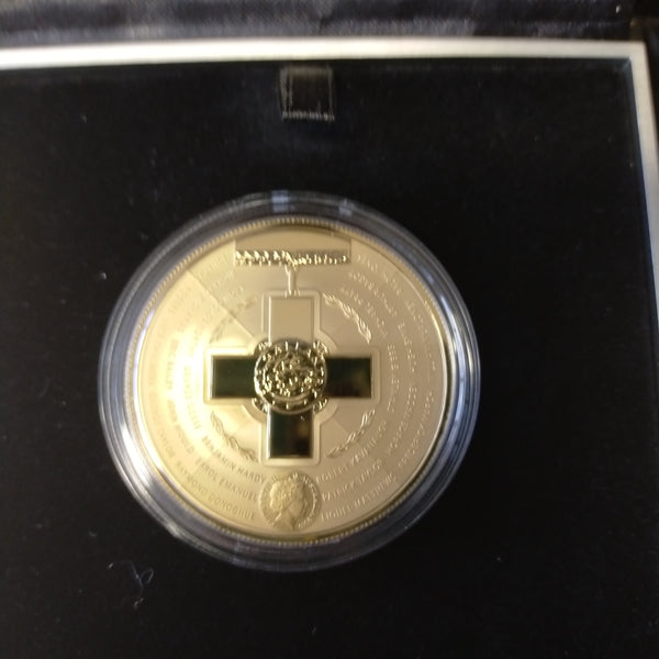 Australia 2015 Royal Australian Mint $5 Australian Bravery 1oz .999 Silver Gold Plated Frosted Coin