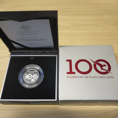 Australia 2020 Royal Australian Mint $1 Qantas Centenary 1/2 oz .999 Silver Proof Coin
