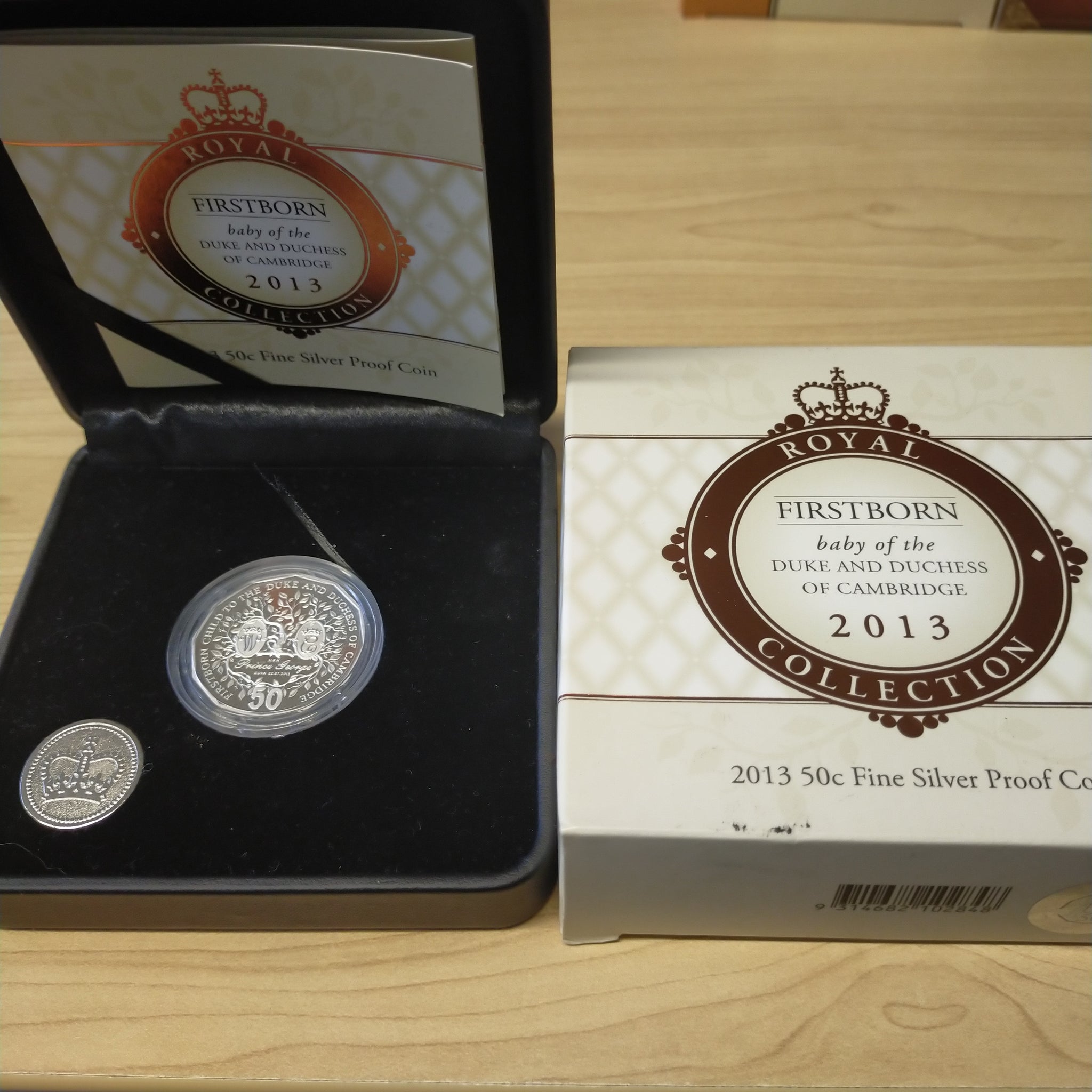 Australia 2013 Royal Australian Mint 50c Firstborn Royal Baby of the Duke and Duchess of Cambridge .999 Silver Proof Coin