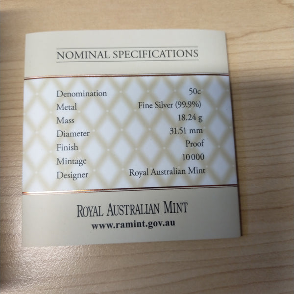 Australia 2013 Royal Australian Mint 50c Firstborn Royal Baby of the Duke and Duchess of Cambridge .999 Silver Proof Coin