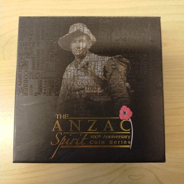 Australia 2014 Perth Mint $1 The ANZAC Spirit 100th Anniversary 1oz .999 Silver Proof Coin