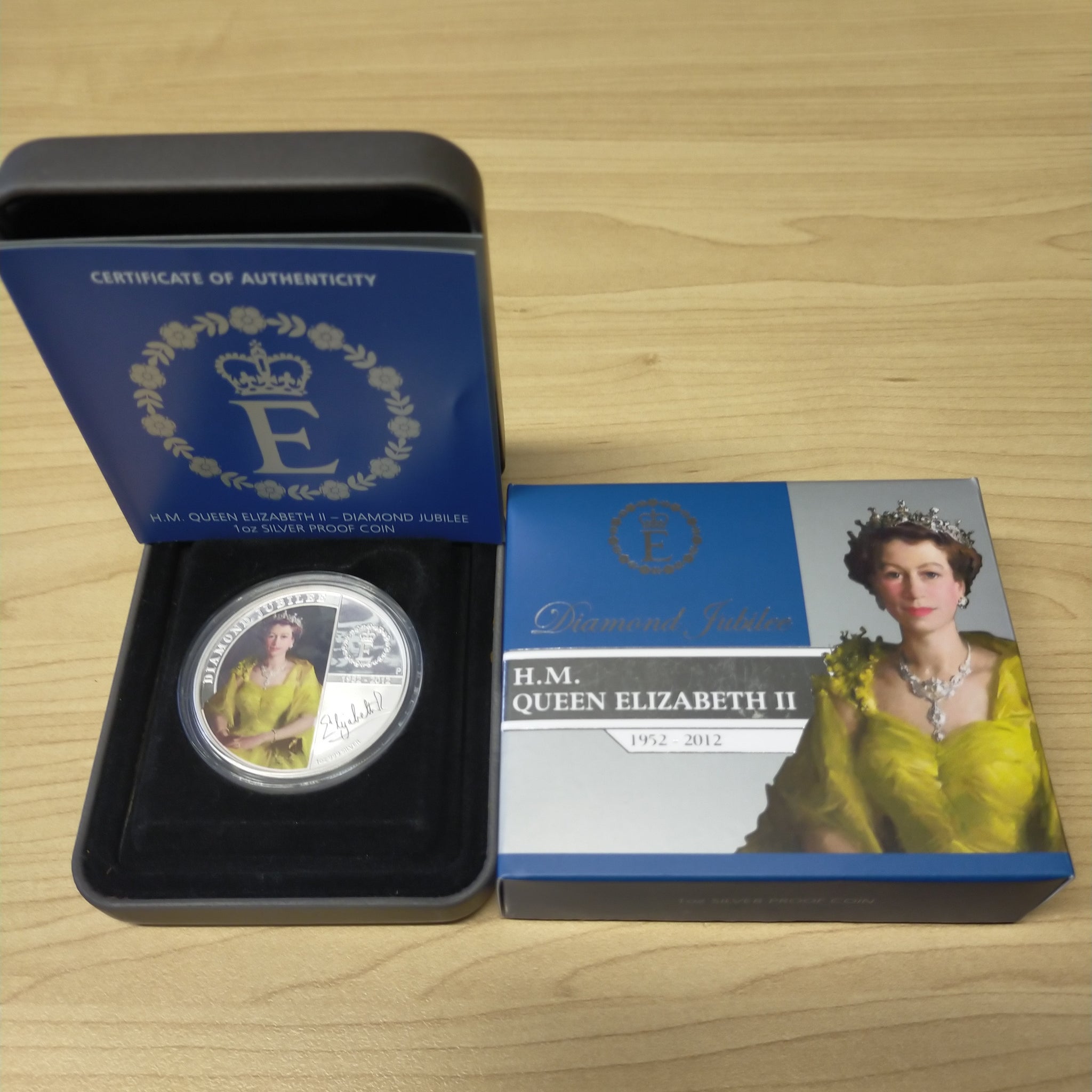 Australia 2012 Perth Mint $1 Queen Elizabeth II Diamond Jubilee 1oz .999 Silver Proof Coin