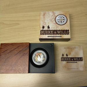 Australia 2010 Perth Mint $1 Burke & Wills 150 Year Anniversary 1oz .999 Silver Proof Coin