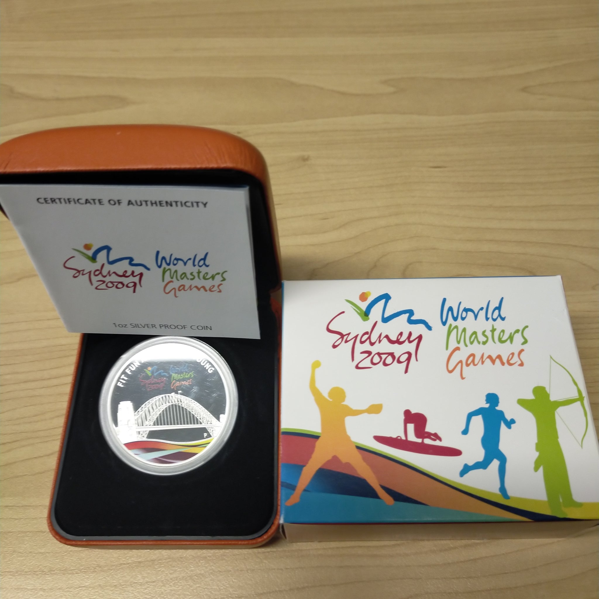 Australia 2009 Perth Mint $1 Sydney World Masters Game 1oz .999 Silver Proof Coin