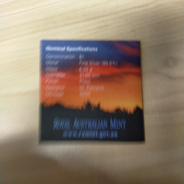 Australia 2010 Royal Australian Mint $1 Kangaroo At Sunset .999 Silver Proof Coin
