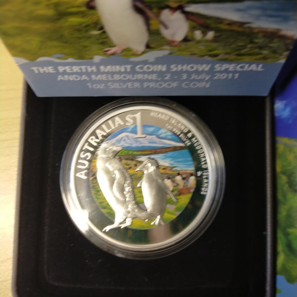 Australia Antarctic 2011 Perth Mint $1 Celebrate Australia Heard Island & McDonald Islands 1oz .999 Silver Proof Coin