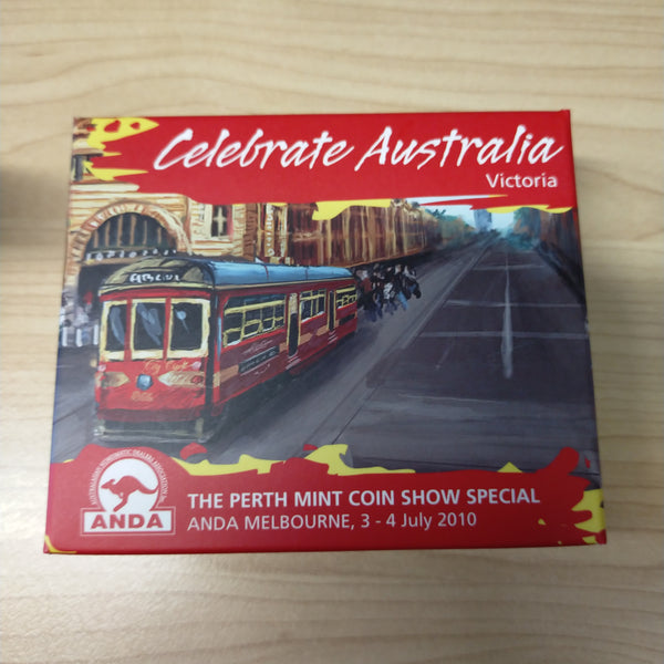 Australia 2010 Perth Mint $1 Celebrate Australia Victoria 1oz .999 Silver Proof Coin