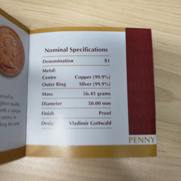 Australia 2004 Royal Australian Mint $1 1964 Penny .999 Silver Proof Coin