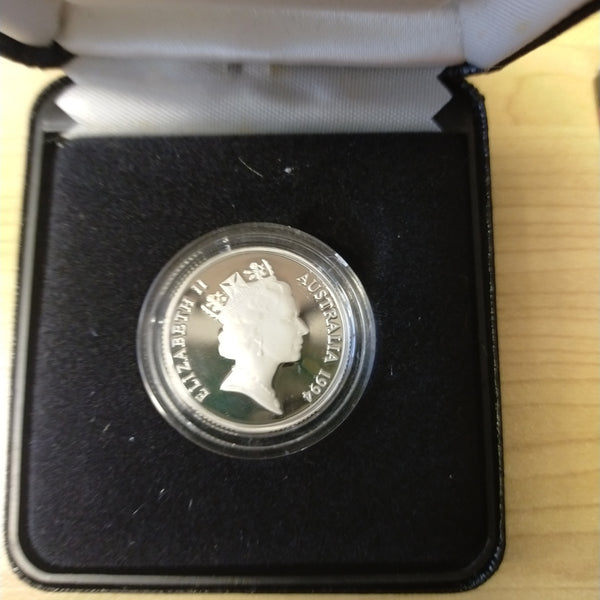 Australia 1994 Royal Australian Mint $1 Tenth Anniversary of First Dollar coin Commemorative Silver Proof