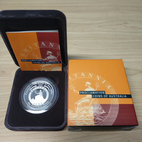 Australia 2000 Royal Australian Mint $1 Proclamation Coins of Australia Cartwheel Penny 1oz .999 Silver Proof Coin