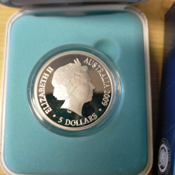 Australia Antarctic 2009 Royal Australian Mint $5 Polar Series Antarctic Explorers .999 Silver Proof Coin