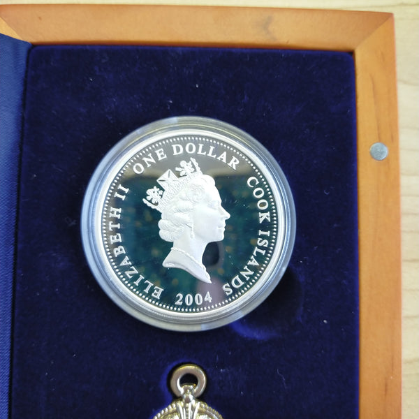 Australia 2004 Perth Mint $1 Battle of HMAS Sydney & SMS Emden Coin and Medal Set 1oz .999 Silver Proof Coin