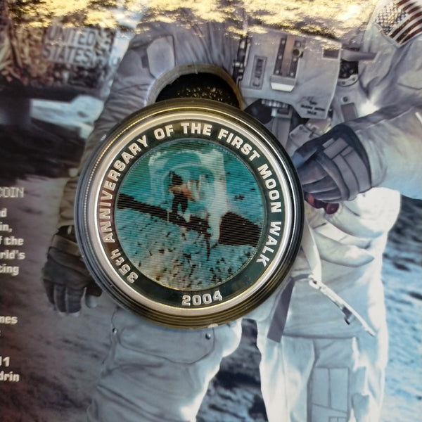 Australia 2004 Perth Mint Australia Post Blast Off 50 Years In Space $1 1oz .999 Silver Proof Coin and Stamp Set