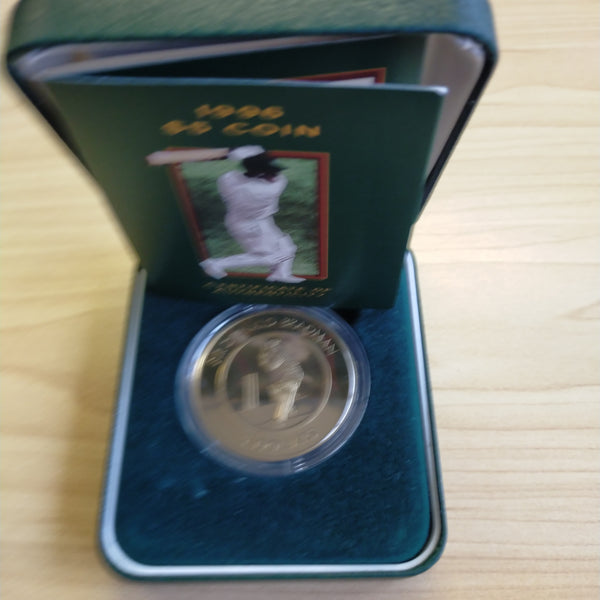 Australia 1996 Royal Australian Mint $5 Sir Donald Bradman cricket Aluminium Bronze Proof Coin