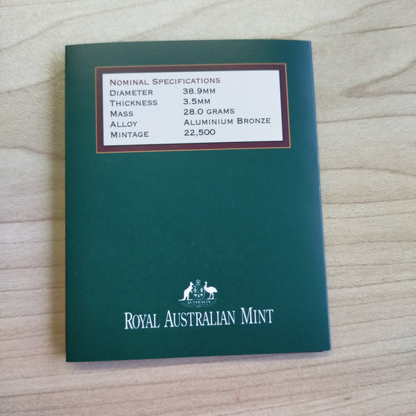 Australia 1996 Royal Australian Mint $5 Sir Donald Bradman cricket Aluminium Bronze Proof Coin