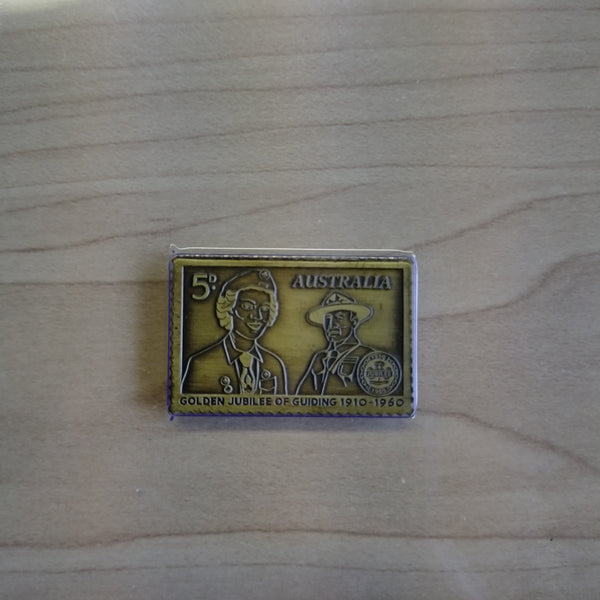 2010 Australia Post Centenary of Girl Guides In Australia Brass Ingot and Stamp Set