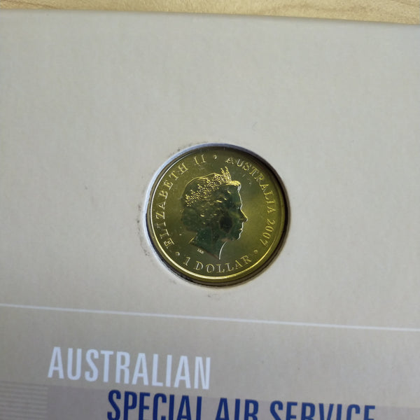 2007 Perth Mint 50th Anniversary Special Air Service $1 Coin and Stamp Sheet Presentation Folder