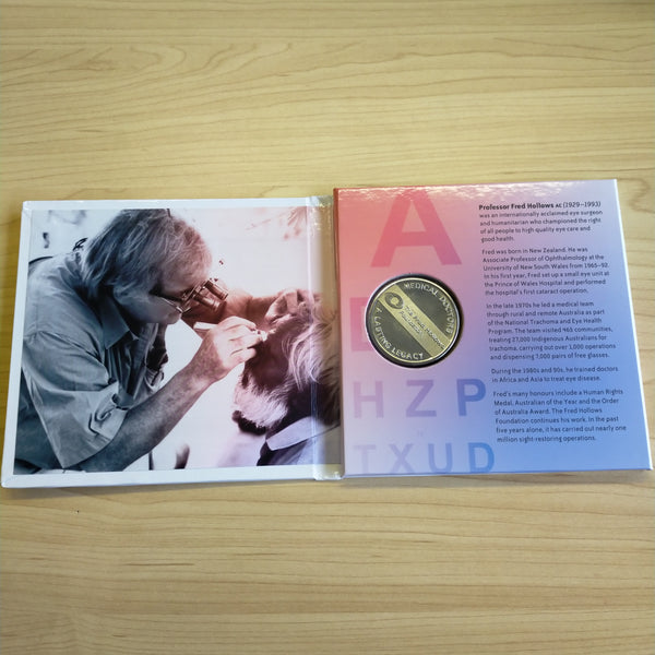 2012 Australia Post Fred Hollows Limited Edition Medallion and Stamp Presentation Folder 011/200