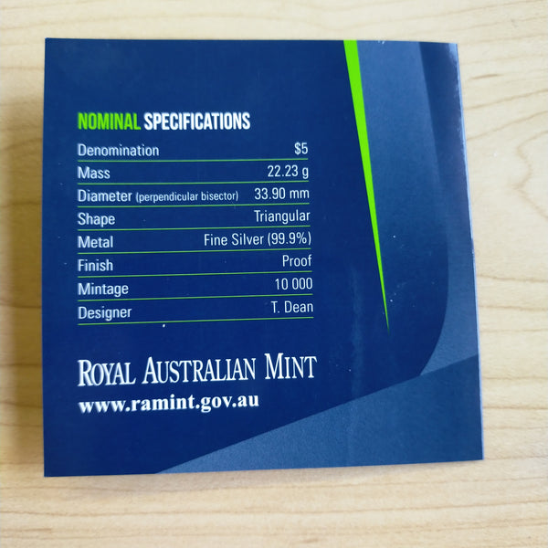 Australia 2013 Royal Australian Mint $5 25th Anniversary Of Parliament House .999 Silver Proof Triangular Coin