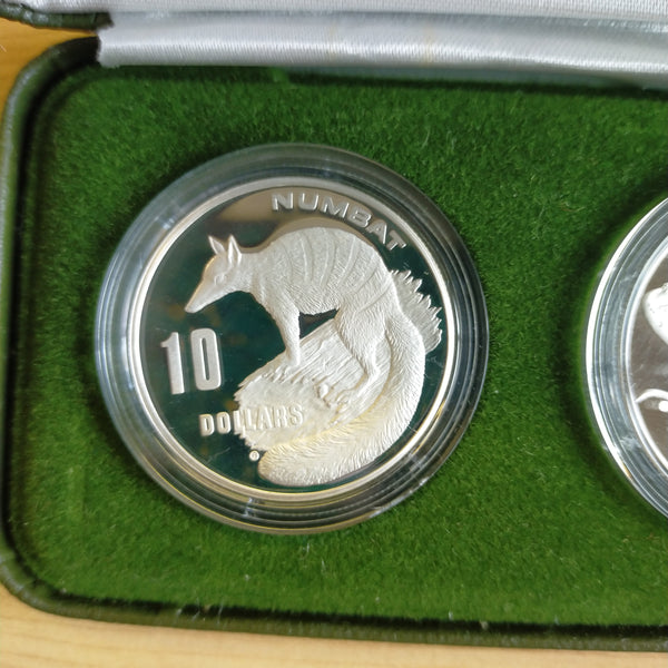 Australia 1995 - 1998 Royal Australian Mint $10 Australia's Endangered Species 4 x $10 Piedfort Sterling Silver Coin Set
