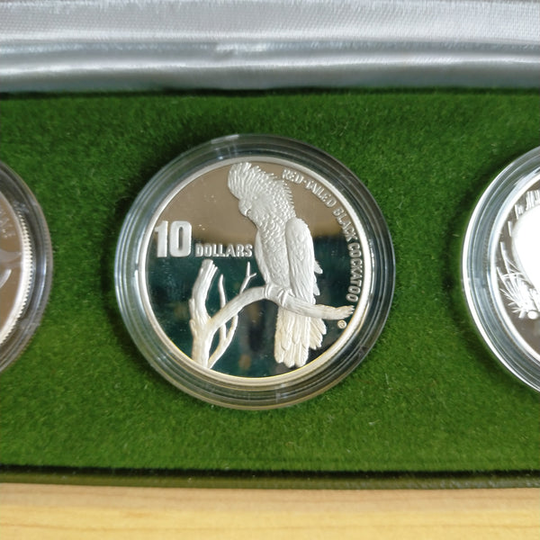Australia 1995 - 1998 Royal Australian Mint $10 Australia's Endangered Species 4 x $10 Piedfort Sterling Silver Coin Set