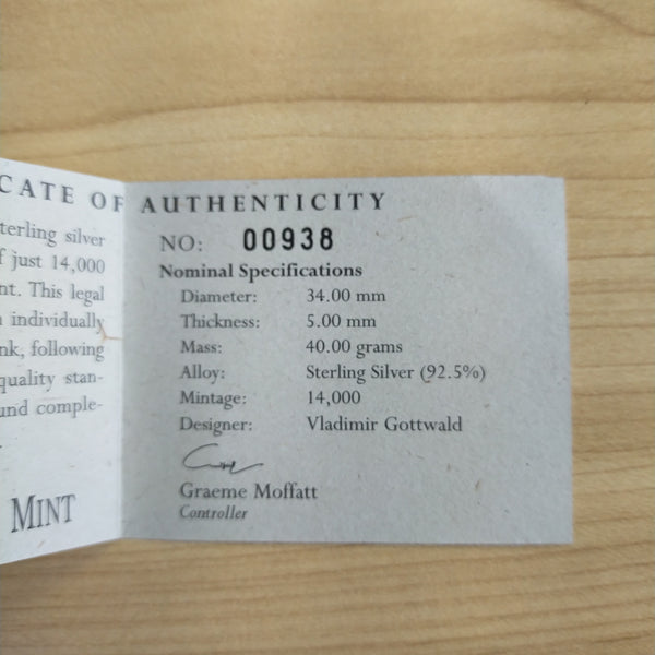 Australia 1995 - 1998 Royal Australian Mint $10 Australia's Endangered Species 4 x $10 Piedfort Sterling Silver Coin Set