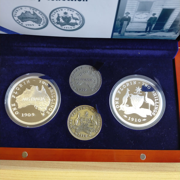 Australia 2008 Perth Mint The 1909-1910 Australian Florin Centenary Collection 2 x 1oz .999 Proof Silver Coin Set