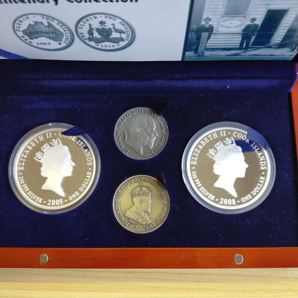 Australia 2008 Perth Mint The 1909-1910 Australian Florin Centenary Collection 2 x 1oz .999 Proof Silver Coin Set