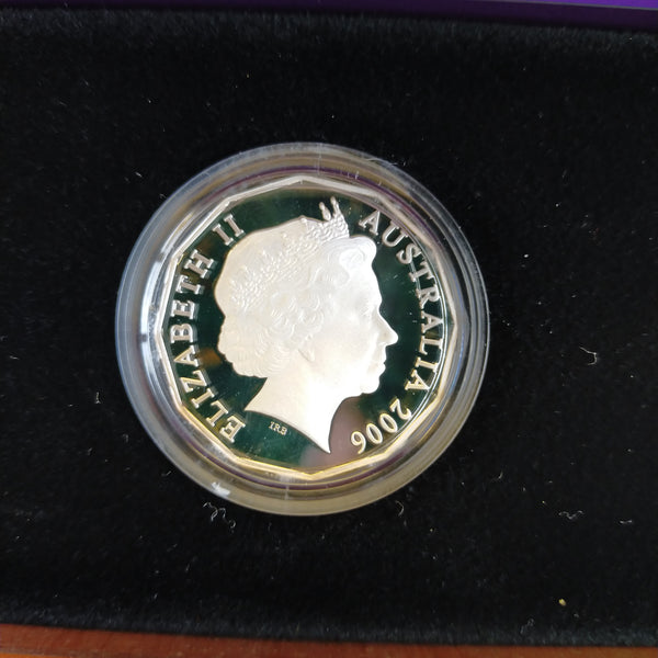 Australia 2006 Royal Australian Mint 50c Queen Elizabeth Royal Collection .999 Proof Silver Gold Plated Coin Set