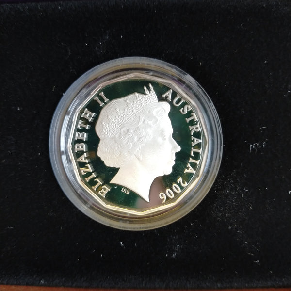 Australia 2006 Royal Australian Mint 50c Queen Elizabeth Royal Collection .999 Proof Silver Gold Plated Coin Set