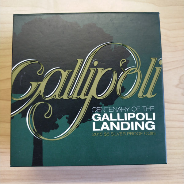Australia 2015 Royal Australian Mint $5 Centenary Of The Gallipoli Landing 1oz .999 Proof Silver Coin