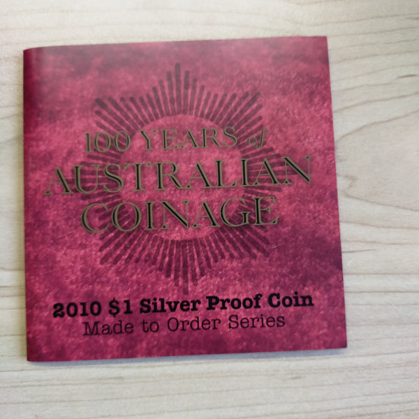 2010 Royal Australian Mint $1 100 Years of Australian Coinage 1oz .999 Proof Silver Coin