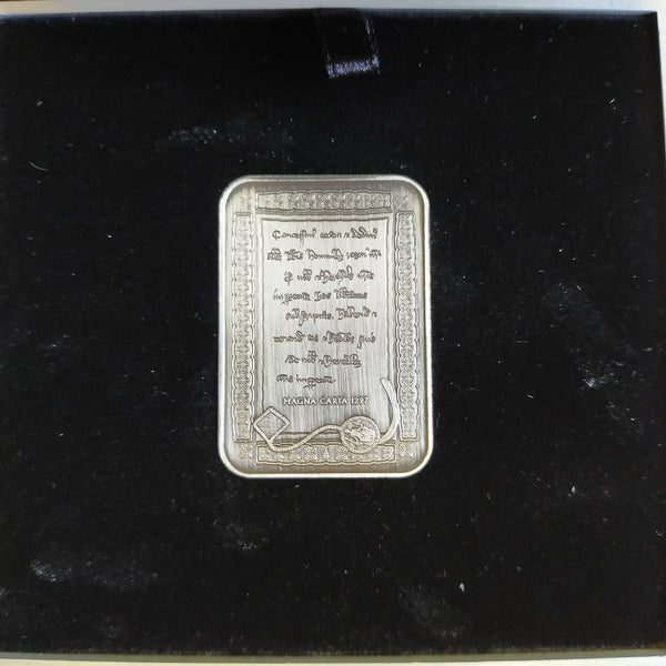 Australia 2015 Royal Australian Mint $5 800th Anniversary Magna Carta 1oz .999 Proof Silver Antique Rectangular Coin