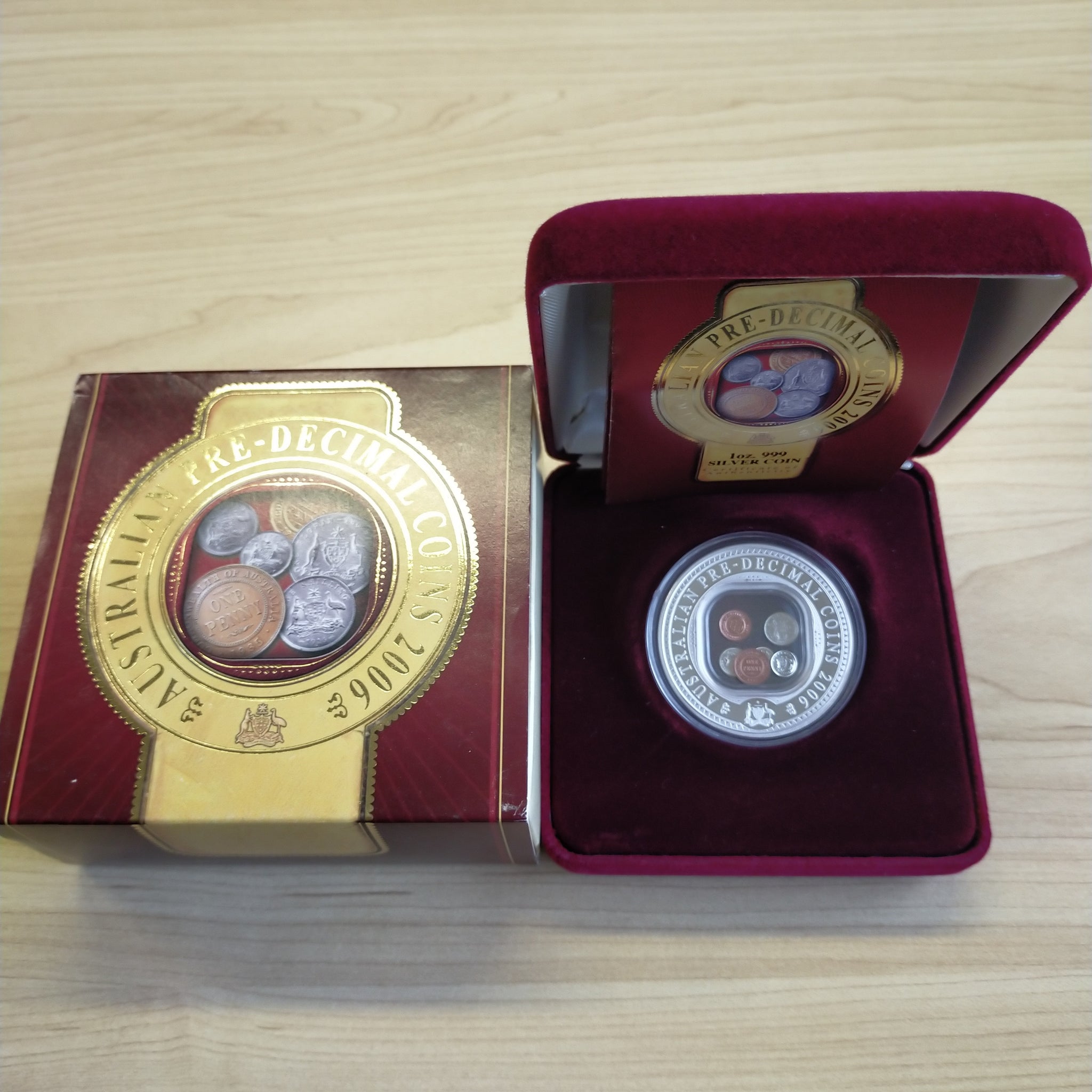 Australia 2006 Royal Australian Mint $1 Australian Pre-Decimal Coins 1oz .999 Proof Silver Locket Coin