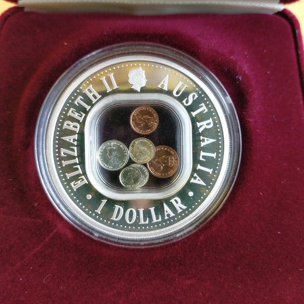 Australia 2006 Royal Australian Mint $1 Australian Pre-Decimal Coins 1oz .999 Proof Silver Locket Coin
