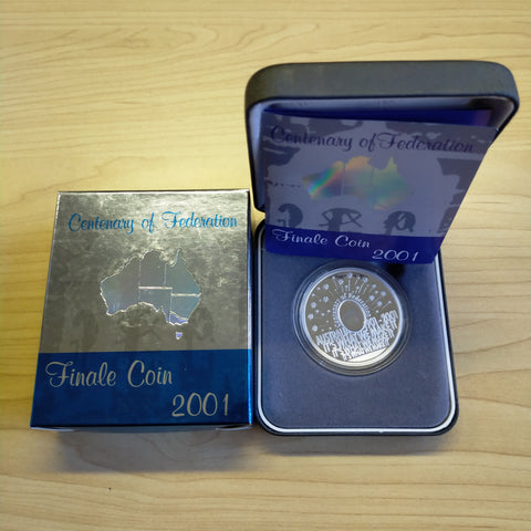 2001 Royal Australian Mint $5 Centenary Of Federation Finale Coin 1oz .999 Proof Silver Coin