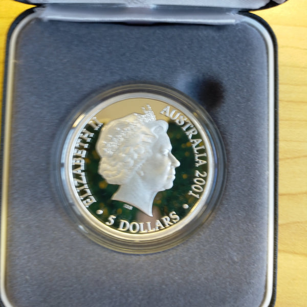 2001 Royal Australian Mint $5 Centenary Of Federation Finale Coin 1oz .999 Proof Silver Coin