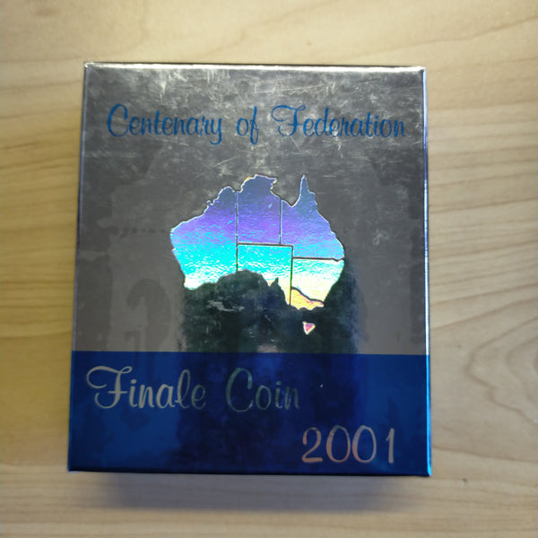 2001 Royal Australian Mint $5 Centenary Of Federation Finale Coin 1oz .999 Proof Silver Coin