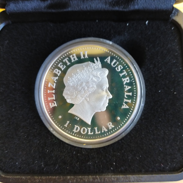 Australia 2000 Perth Mint $1 The Australian 2000 Silver Millennium Coin 1oz .999 Proof Silver Coin