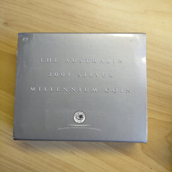 Australia 2001 Perth Mint $1 The Australian 2001 Silver Millennium Coin 1oz .999 Proof Silver Coin