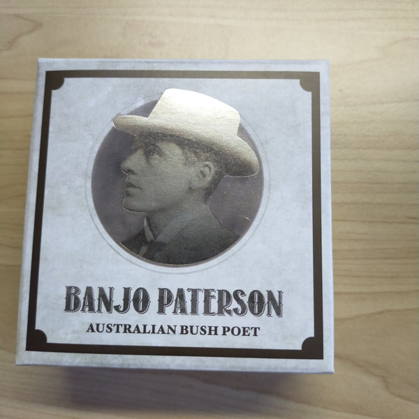 Australia 2014 Perth Mint $1 Banjo Paterson Australian Bush Poet 1oz .999 Proof Silver Coin