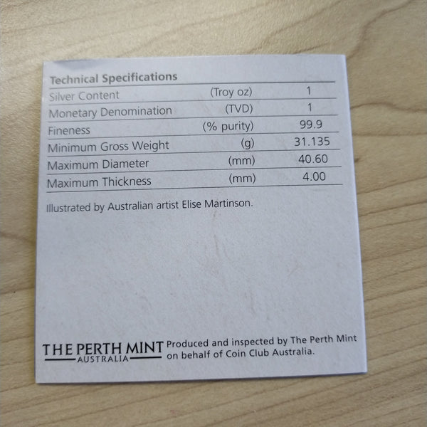 Australia 2012 Perth Mint $1 Wildlife In Need Siberian Tiger 1oz .999 Proof Silver Coin