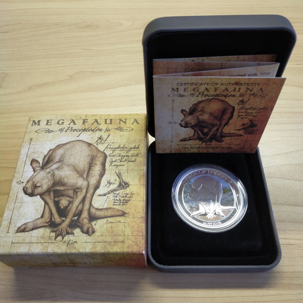 Australia 2013 Perth Mint $1 Megafauna Procoptodon 1oz .999 Proof Silver Coin