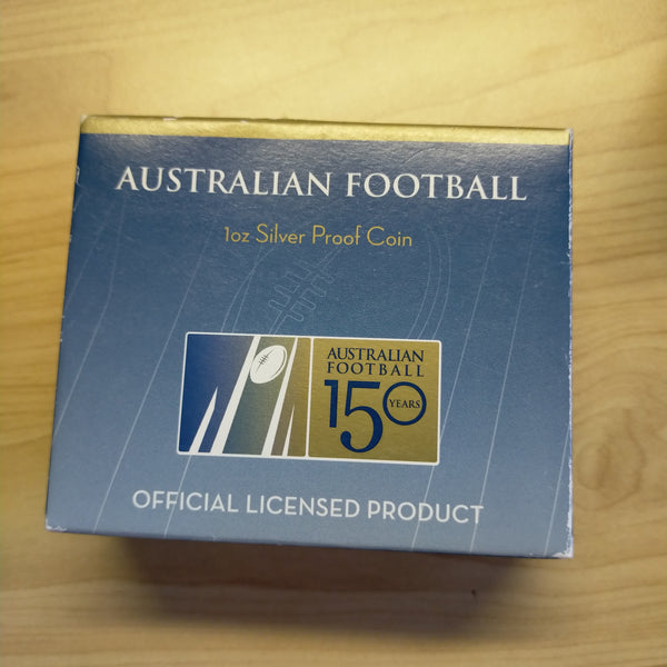Australia 2008 Perth Mint $1 Australian Football AFL 150 Years 1oz .999 Proof Silver Coin