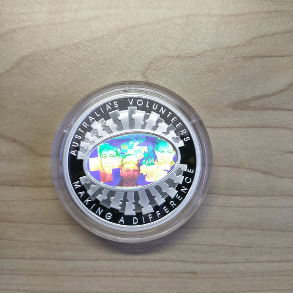 Australia 2003 Royal Australian Mint $5 Finale Coin Australia's Volunteers Making A Difference 1oz .999 Proof Silver Coin